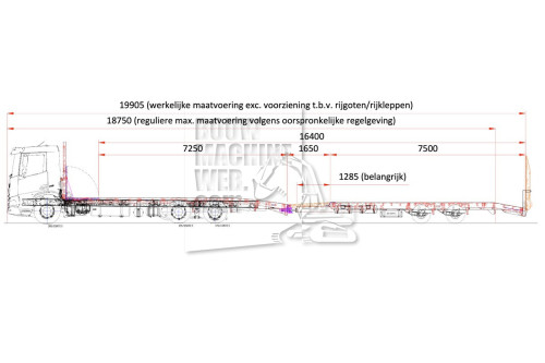 DAF XD 6x2 met wipkar machinetransporter